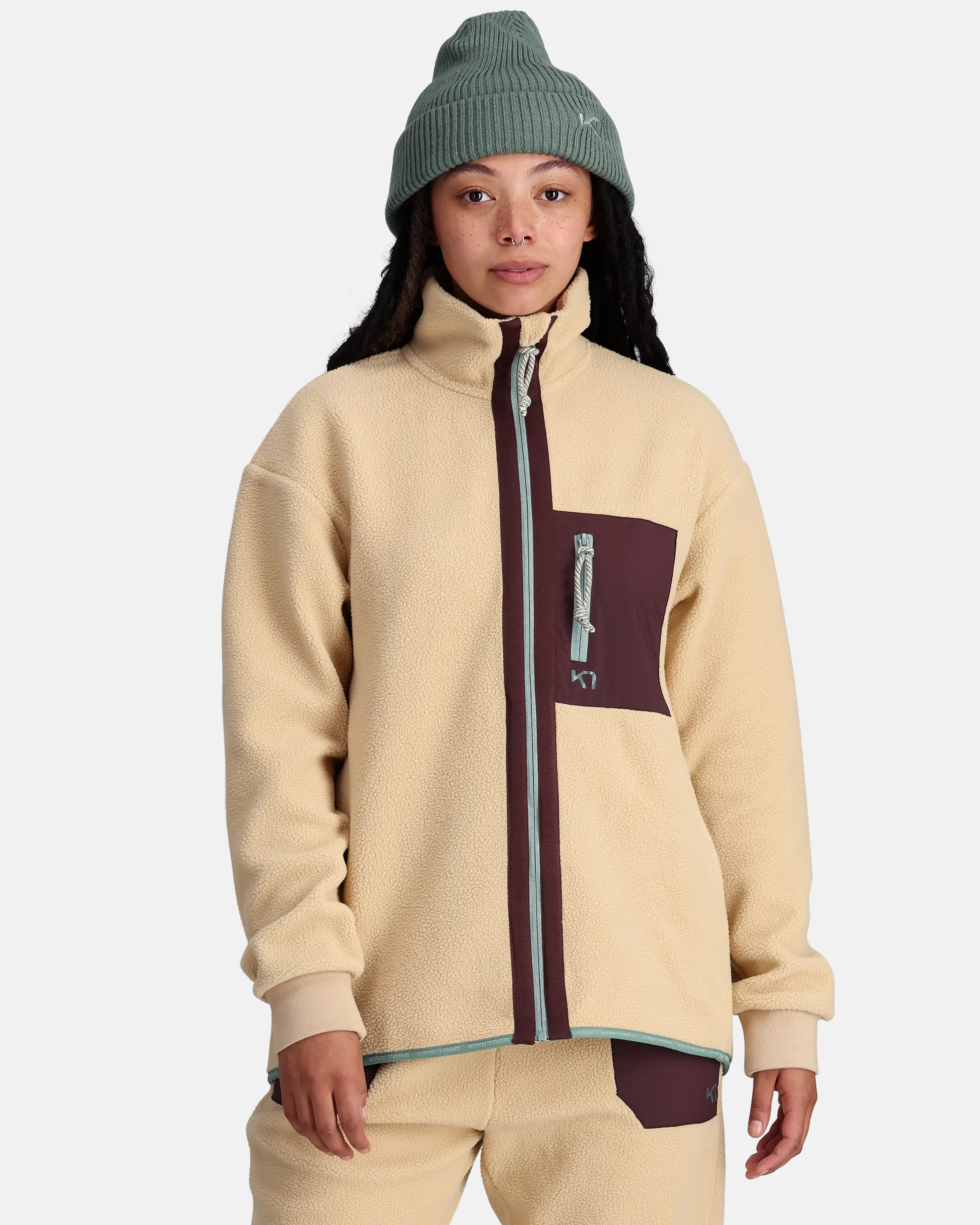 Fleece>Kari Traa Ane Pile Jakke Oat Beige