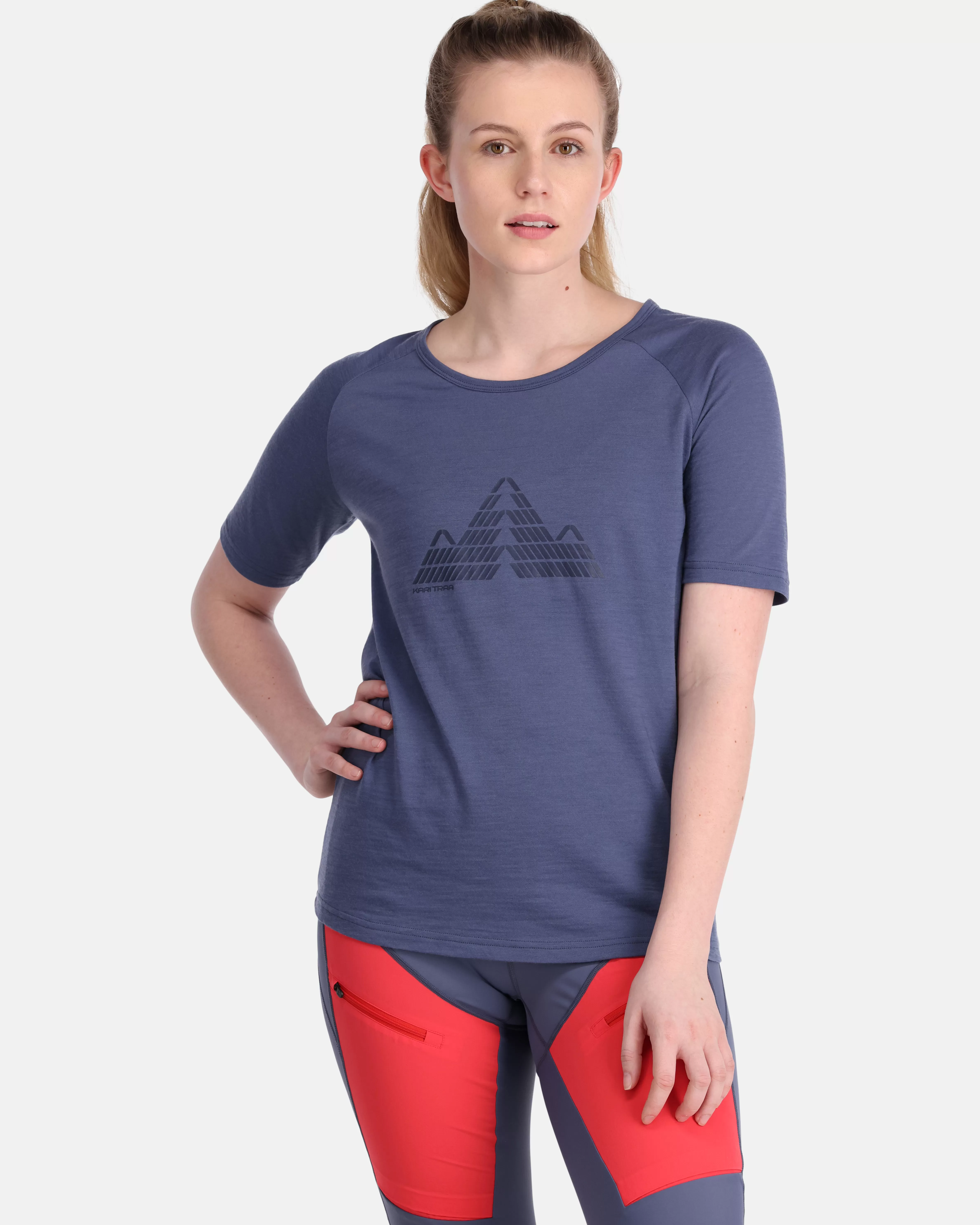 Ull t-skjorter | T-skjorter og Topper>Kari Traa Ane T-Skjorte- 50% Merino Ull Moon Blue