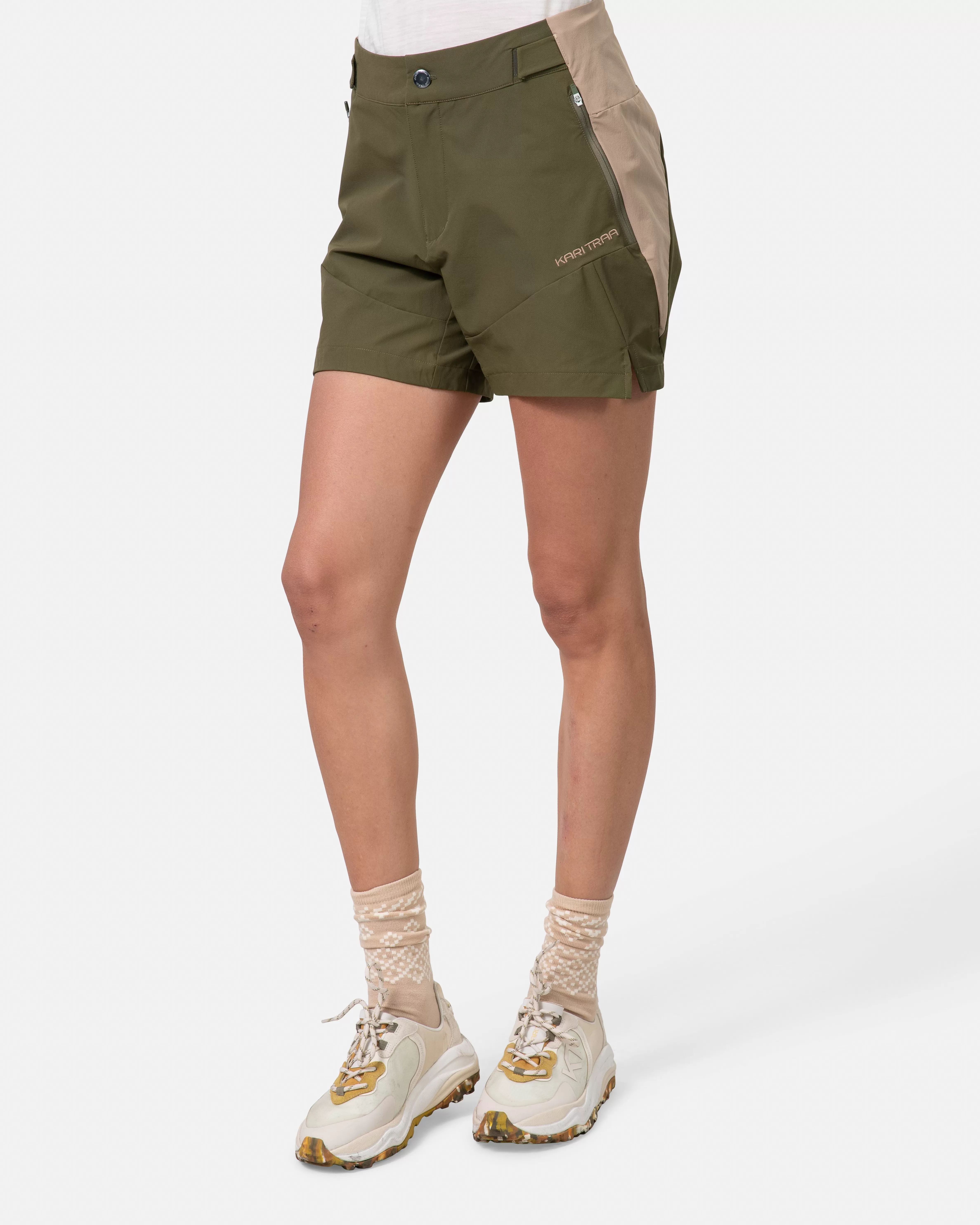 Shorts Og Skjørt>Kari Traa Henni Shorts 5Inch DARK OLIVE GREEN