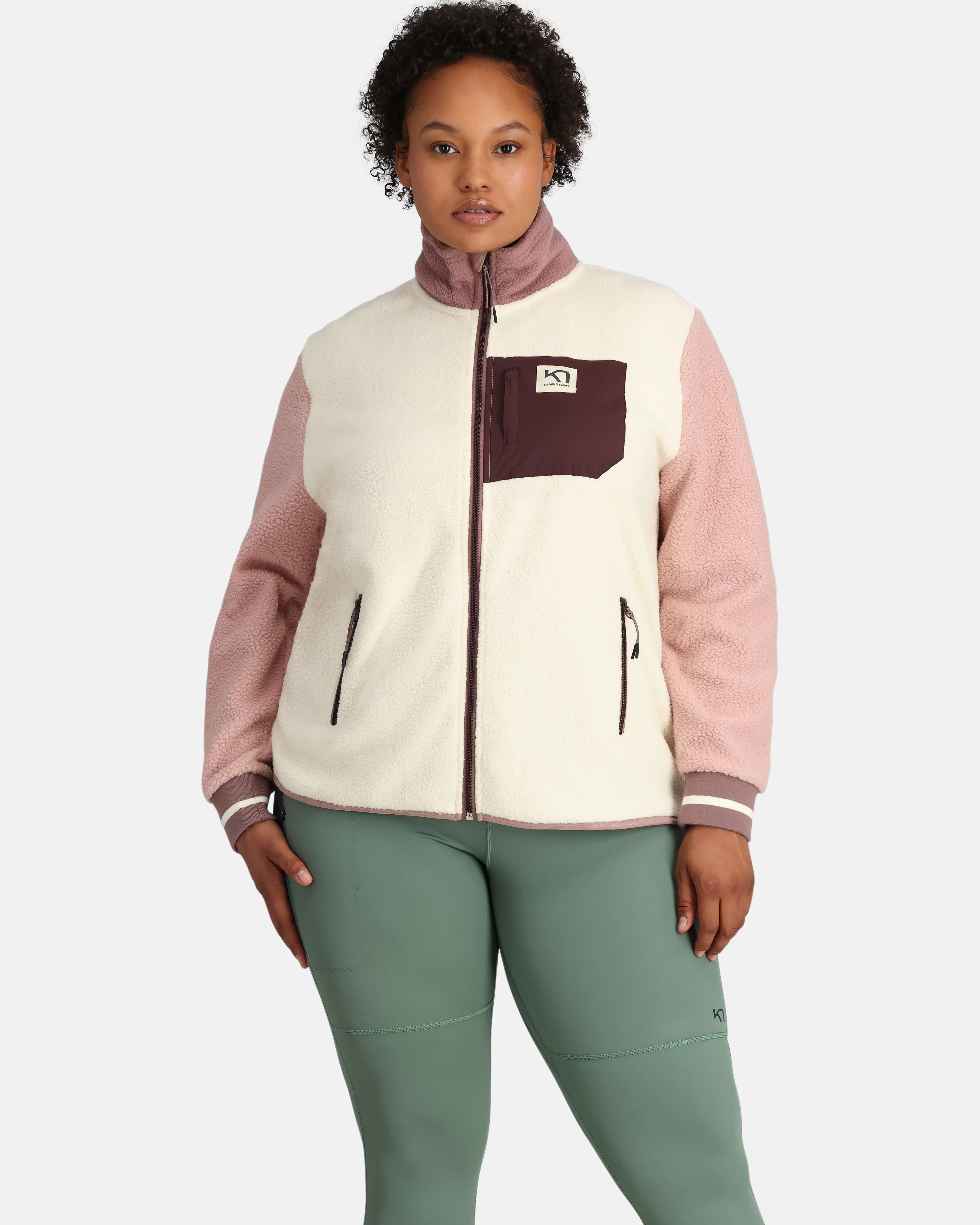 Fleece>Kari Traa Røthe Fleece Plus Size Multi White