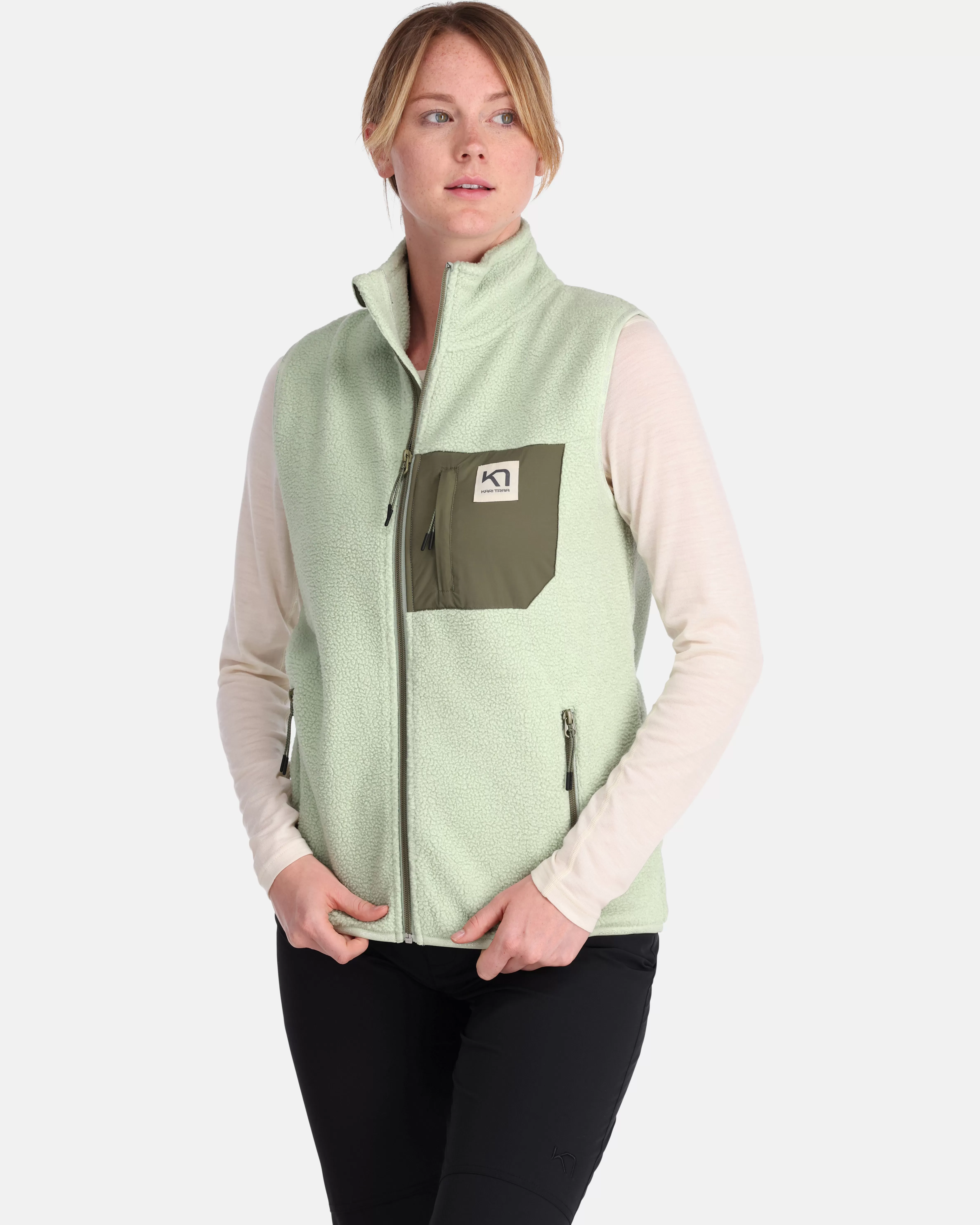 Fleece | Vester>Kari Traa Røthe Fleecevest Light Dusty Green