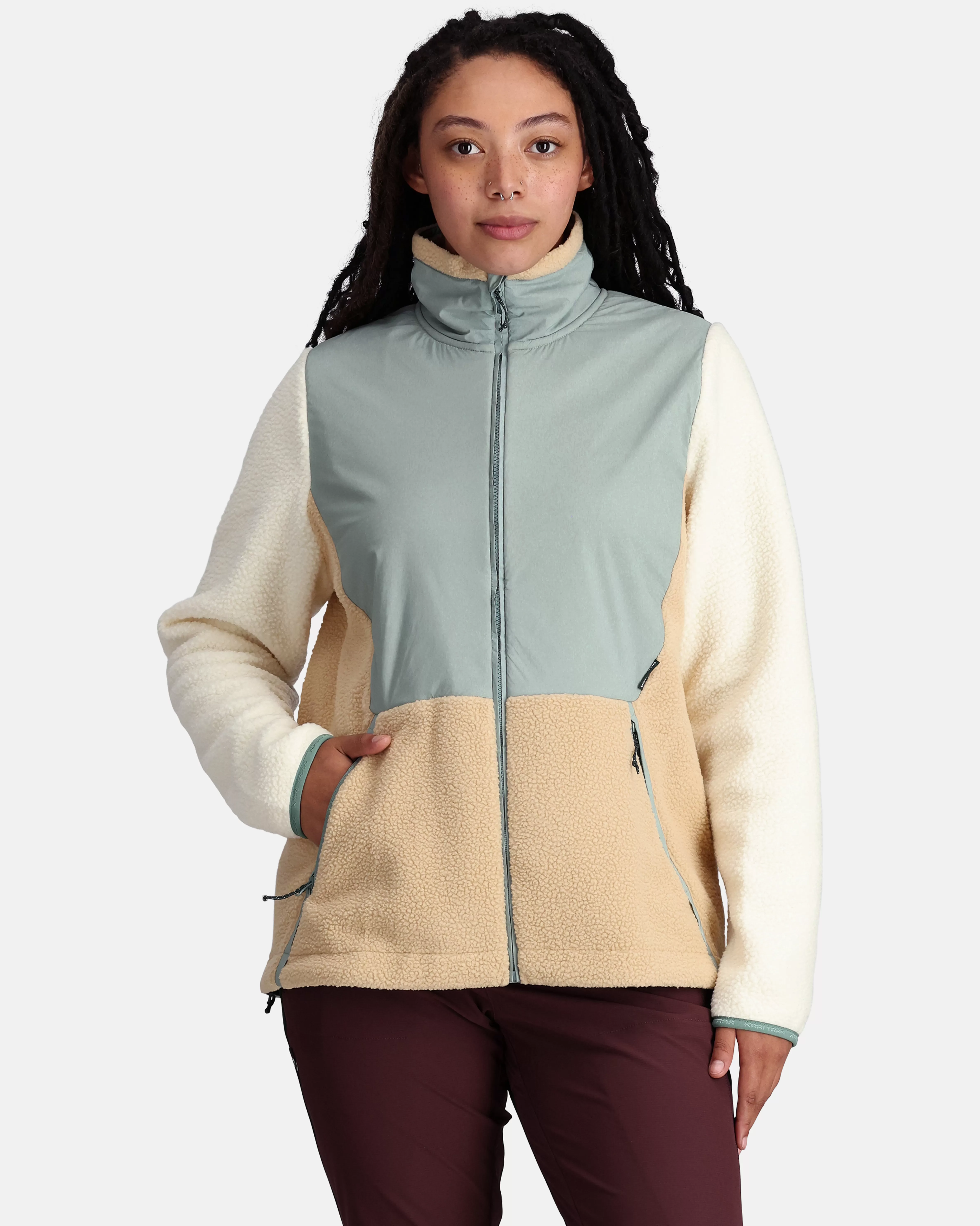 Fleece>Kari Traa Røthe Windbreaker Fleece Oat Beige