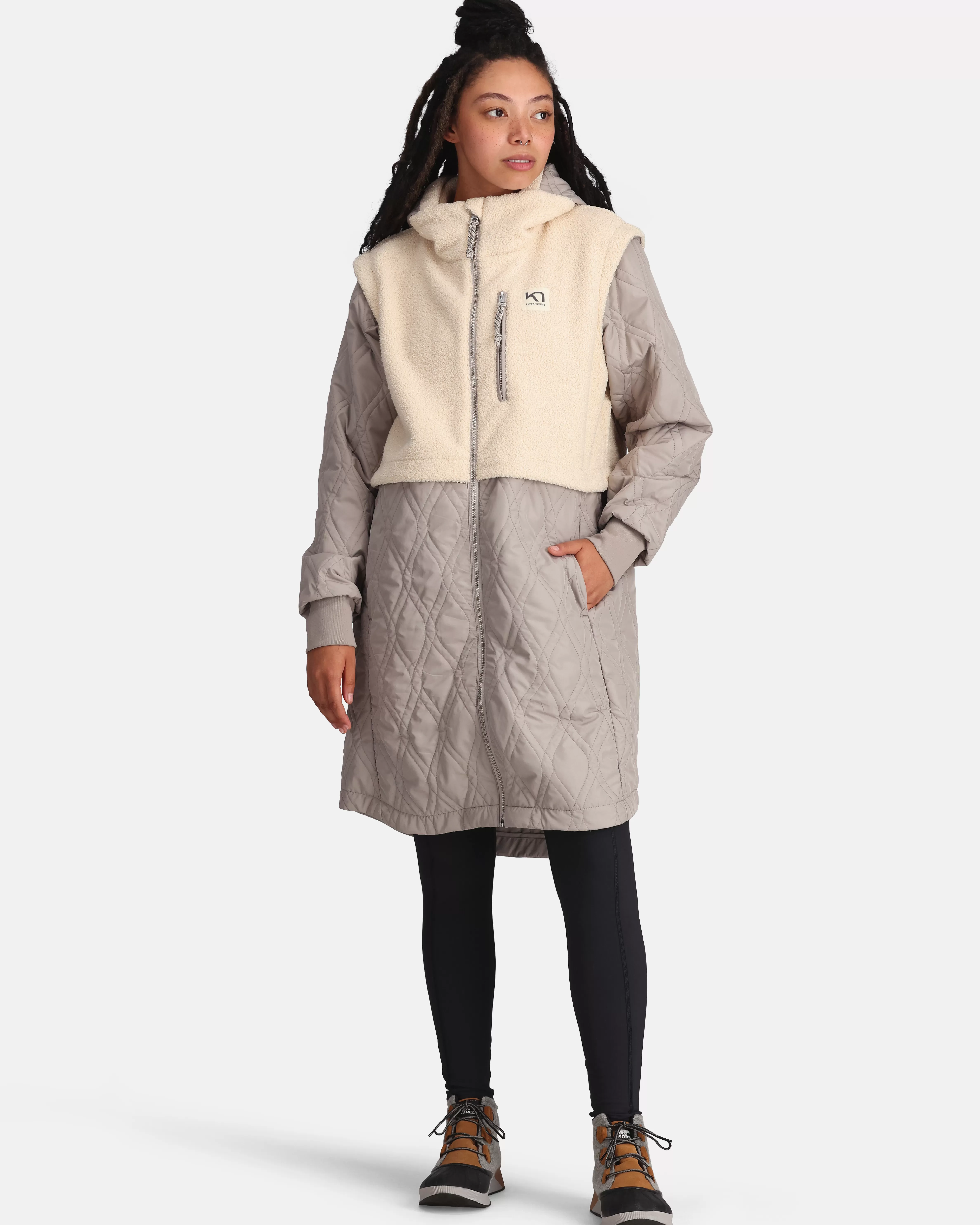 Vinterjakker og Parkas>Kari Traa Ruth Quilted Jakke Light Grey