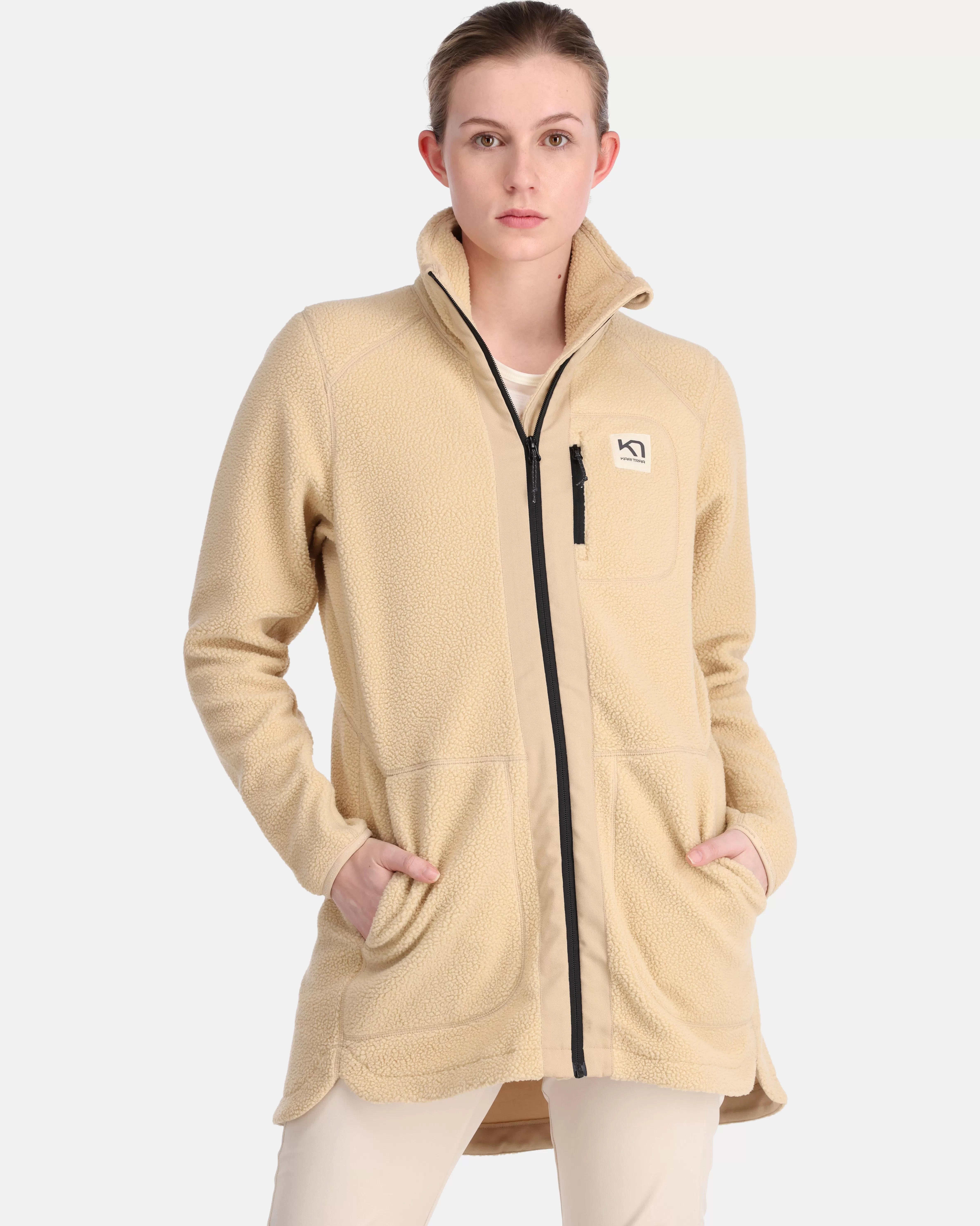 Fleece>Kari Traa Sanne Fleecejakke Oat Beige