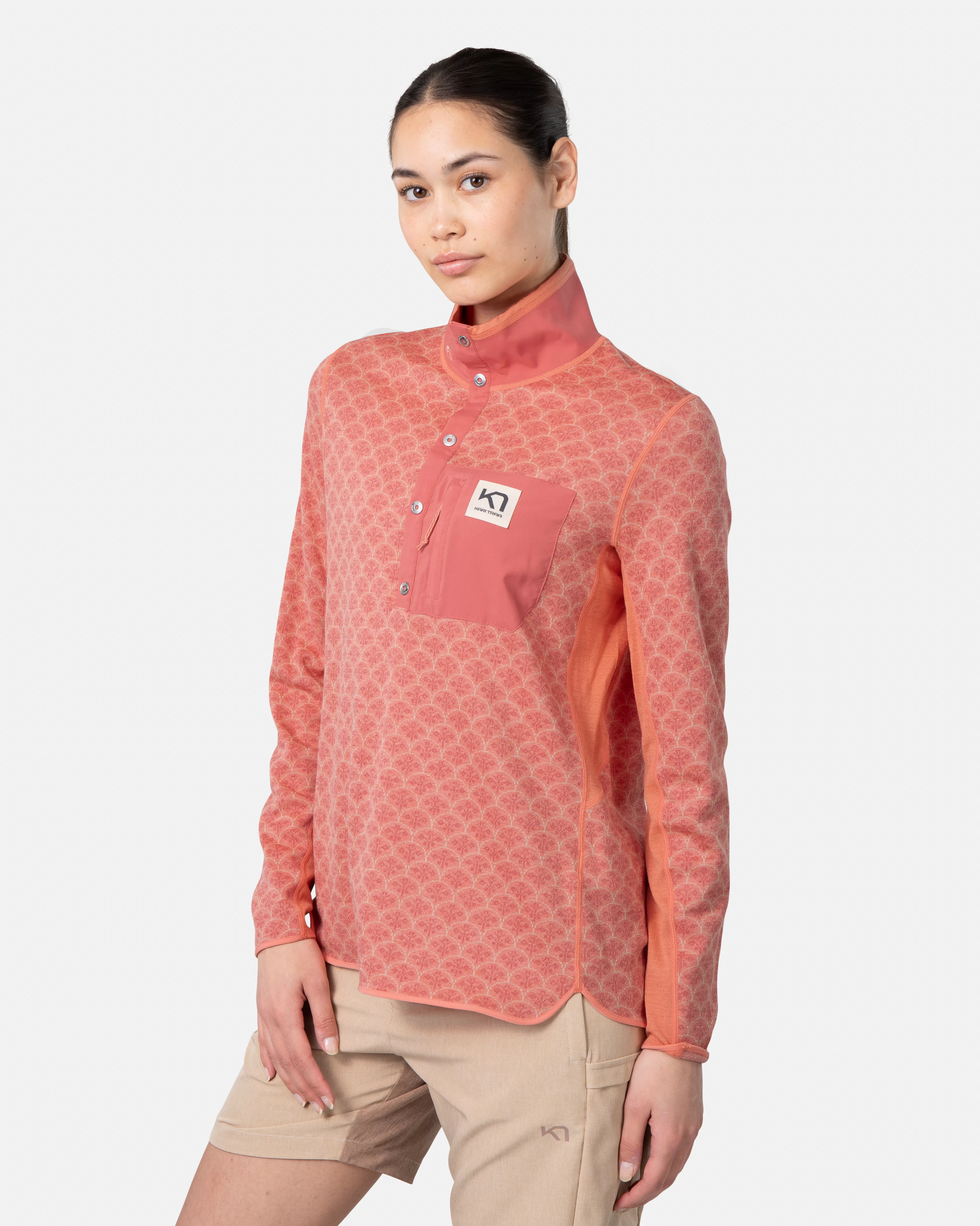 Ullgensere | Ullgensere>Kari Traa Sanne Light Wool Half Zip Peach