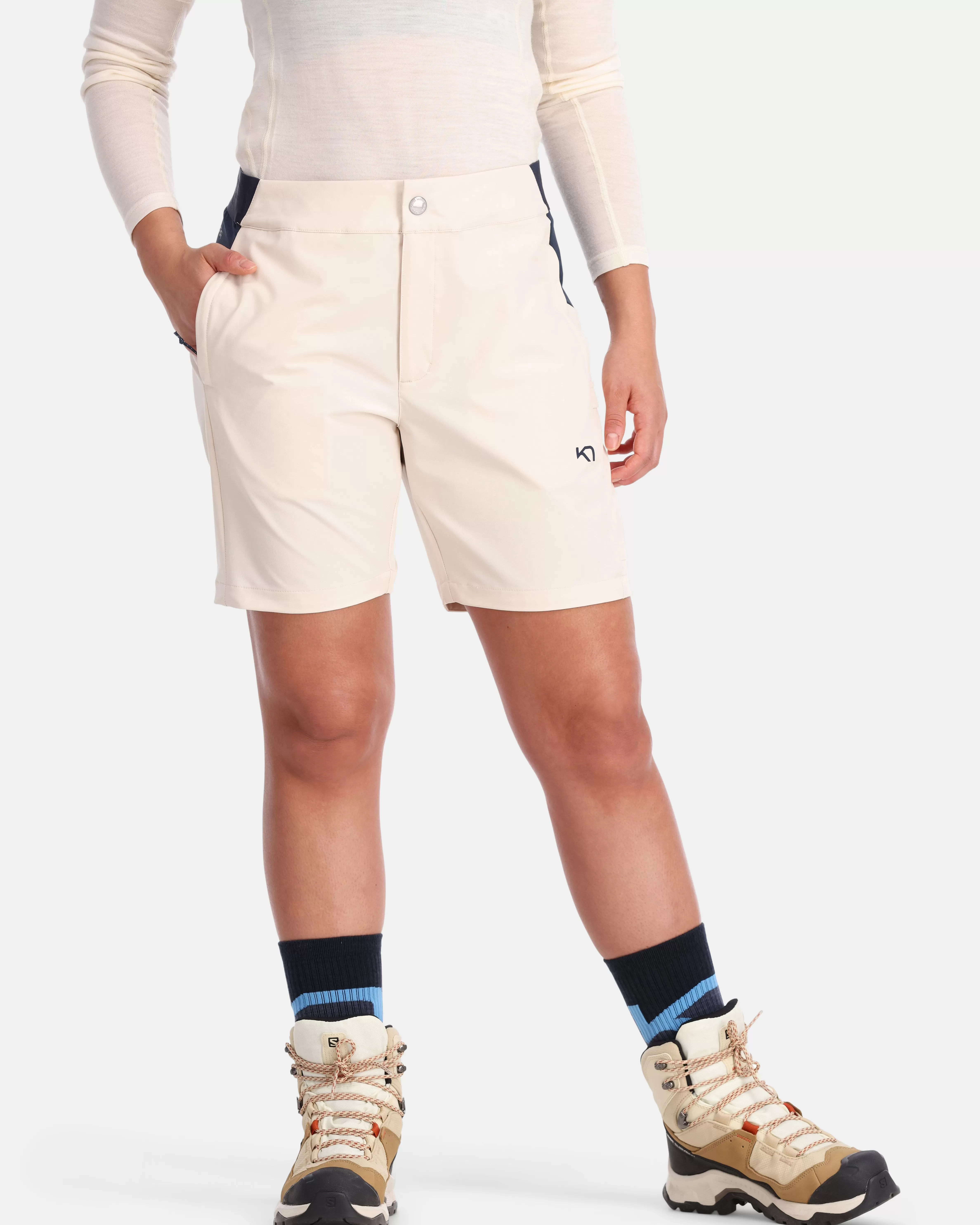 Shorts Og Skjørt>Kari Traa Sanne Trail Shorts 7in Bjerk White