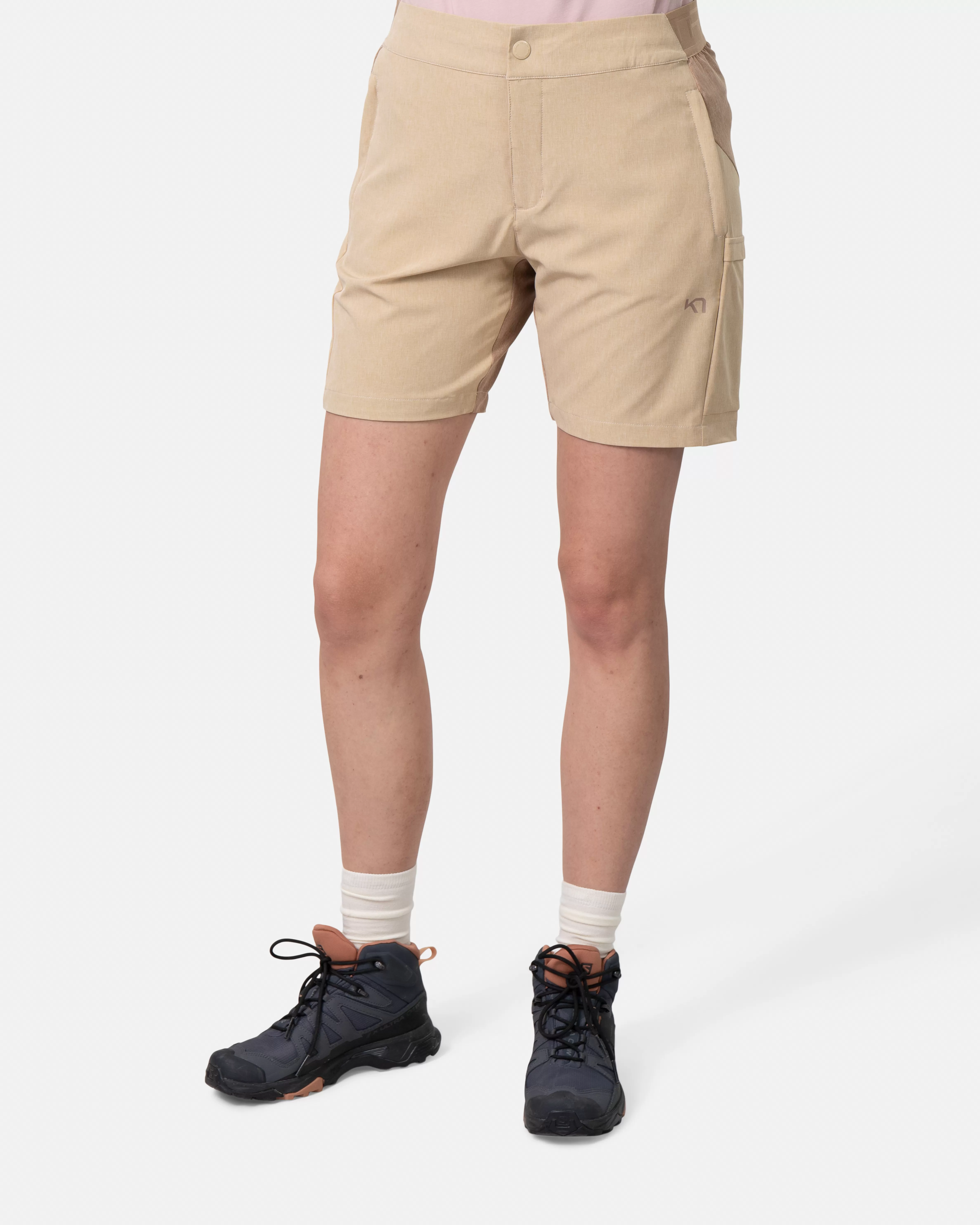 Shorts Og Skjørt>Kari Traa Sanne Trail Shorts 7in Oat Beige