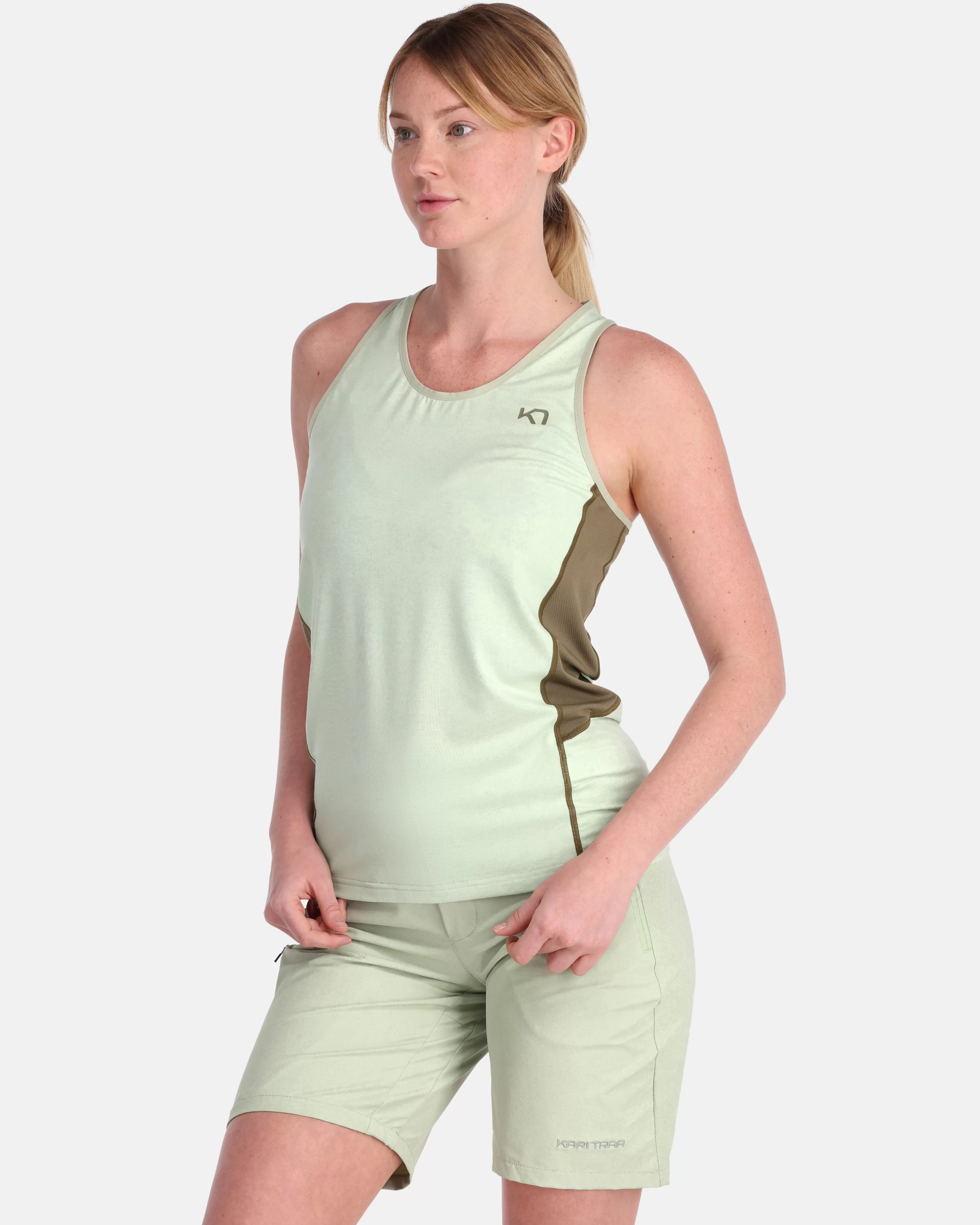 Ullsinglet | Superundertøy>Kari Traa Sval Singlet Light Dusty Green